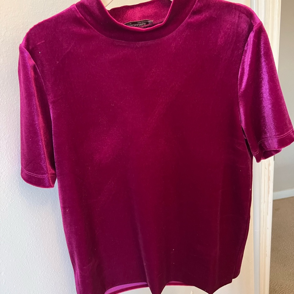 Velvet pink top